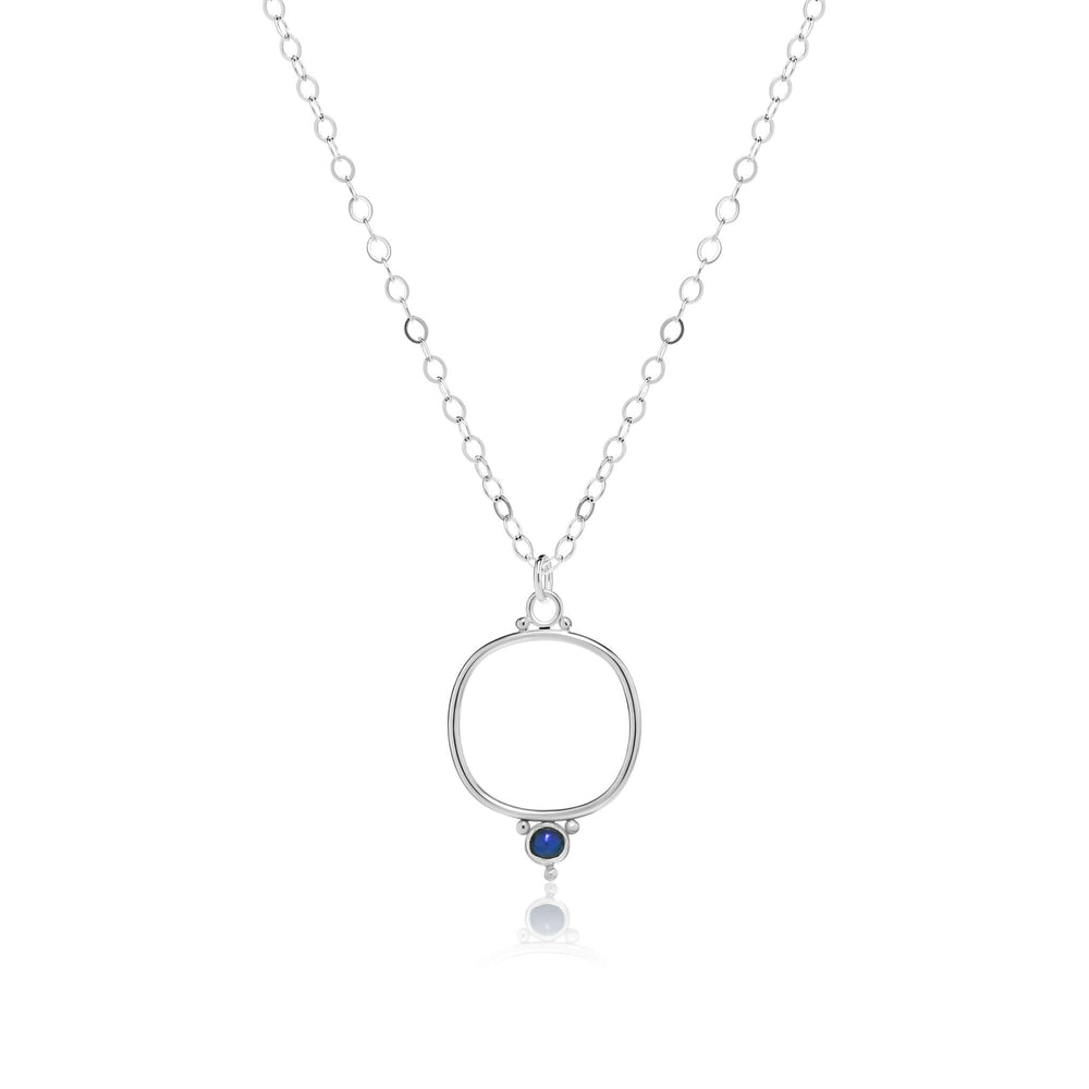 Cushion Frame Dewdrop medium Necklace with Lapis Lazuli!