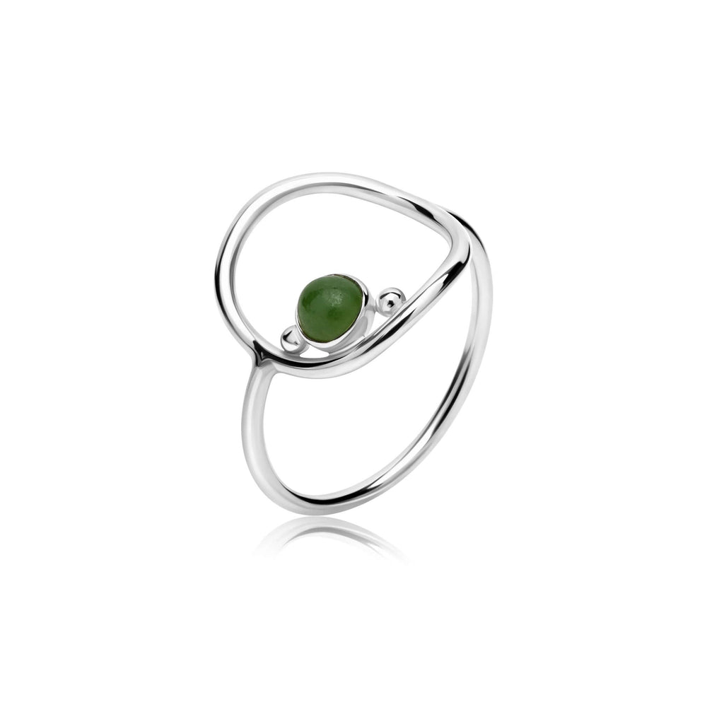 Cushion frame ring in cornerstone style with Jade!