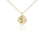 Initial Gold Disc Necklace
