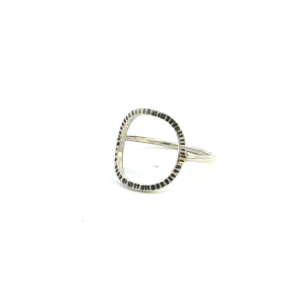 Cushion Frame Ring with Texture - Plain