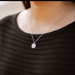 Gold on Silver Disc Necklace