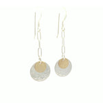 Dot Disc Earrings on Paperclip Chain