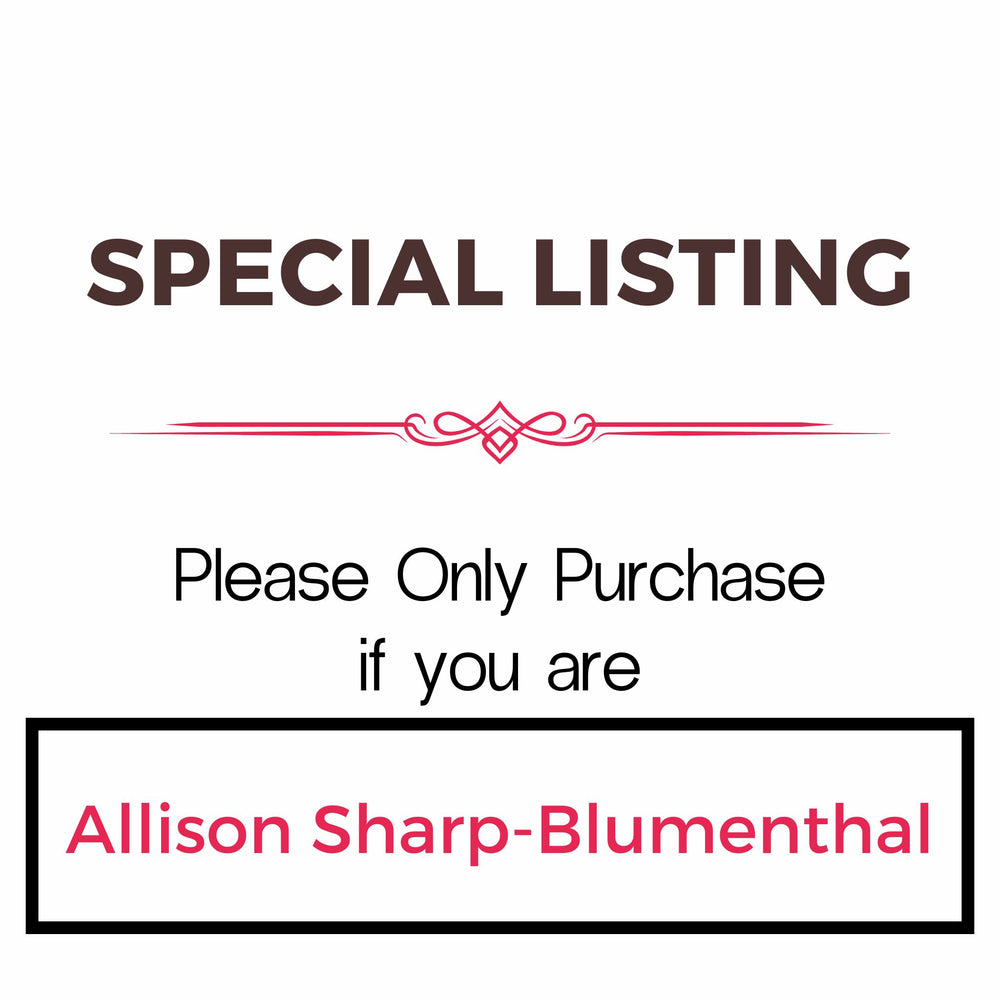 Special Listing for Allison Sharp-Blumenthal - Replacement Butterfly Earring - Single Earring