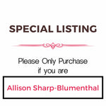 Special Listing for Allison Sharp-Blumenthal - Replacement Butterfly Earring - Single Earring