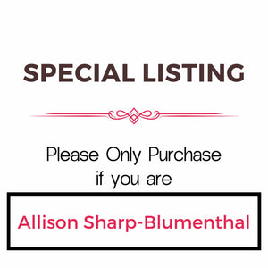 Special Listing for Allison Sharp-Blumenthal - Replacement Butterfly Earring - Single Earring