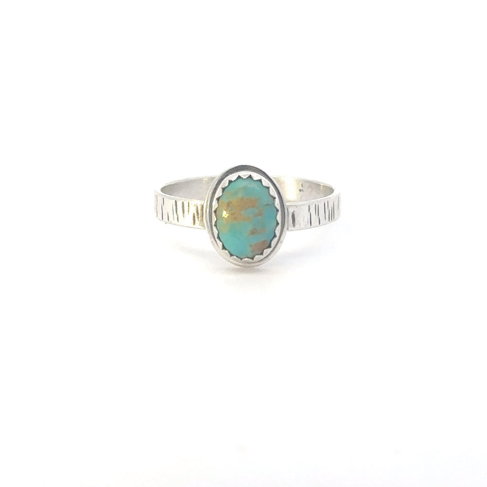 Ria Ring with Turquoise on Sterling Silver.