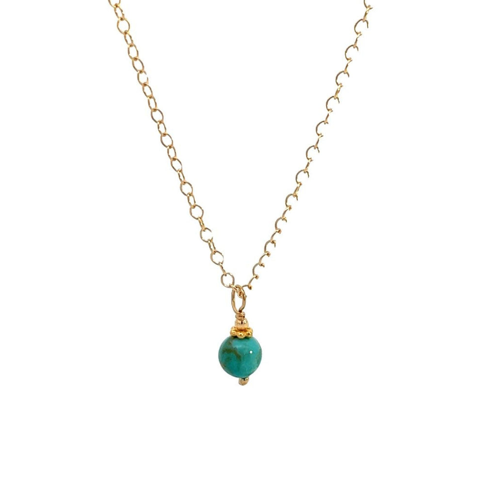 Alora turquoise necklace on 14k Gold Fill.