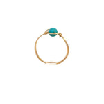 Alora turquoise ring vertical on 14k gold fill.