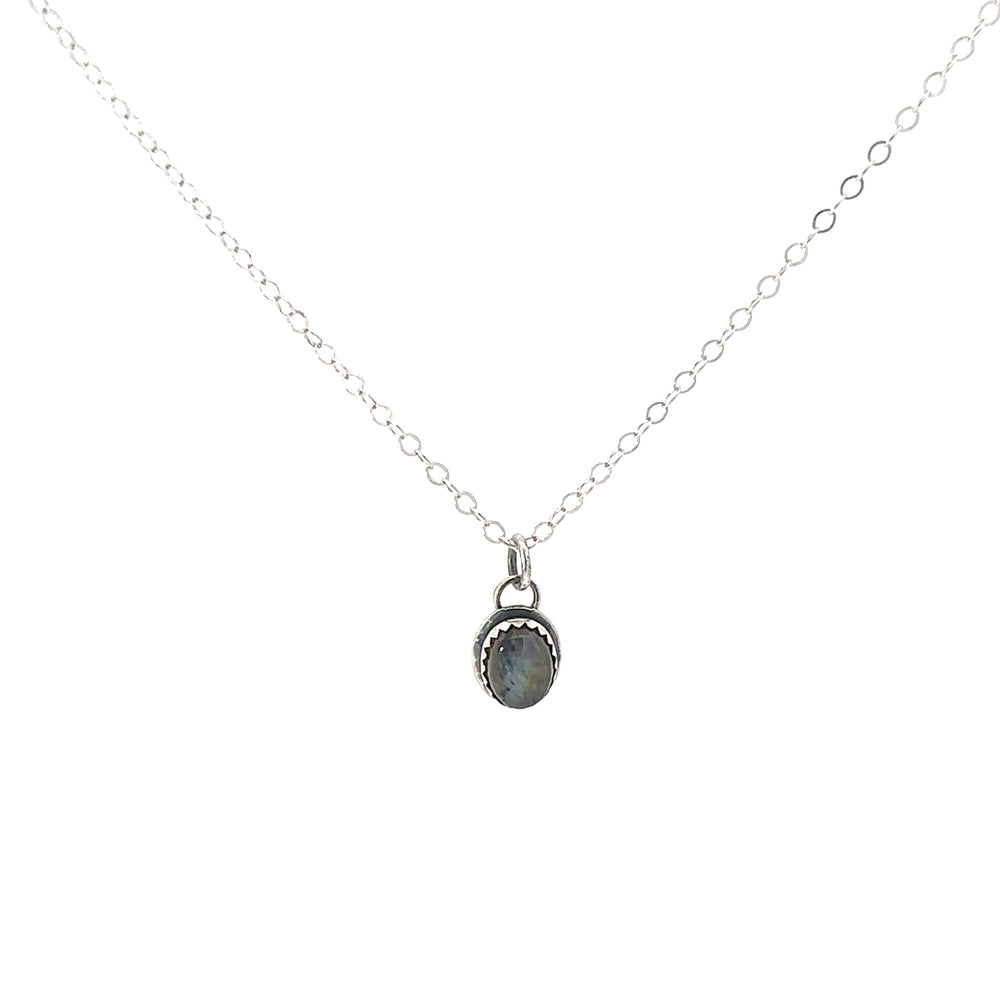 Labradorite Ria necklace in silver.