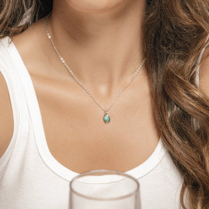 Turquoise Necklace on model