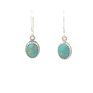 Turquoise Ria earrings in silver.