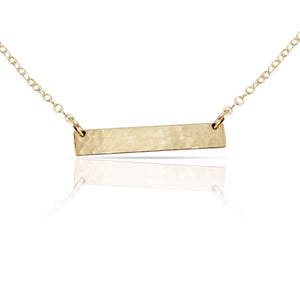 
                
                    Load image into Gallery viewer, Gold blank bar necklace.
                
            