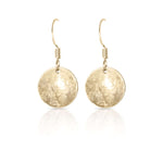 Gold Concave Disc Earrings