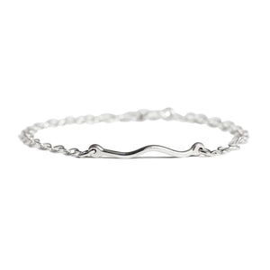 
                
                    Load image into Gallery viewer, Silver wave bracelet.
                
            