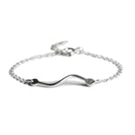 Wave Silver Bracelet with 2 Curves