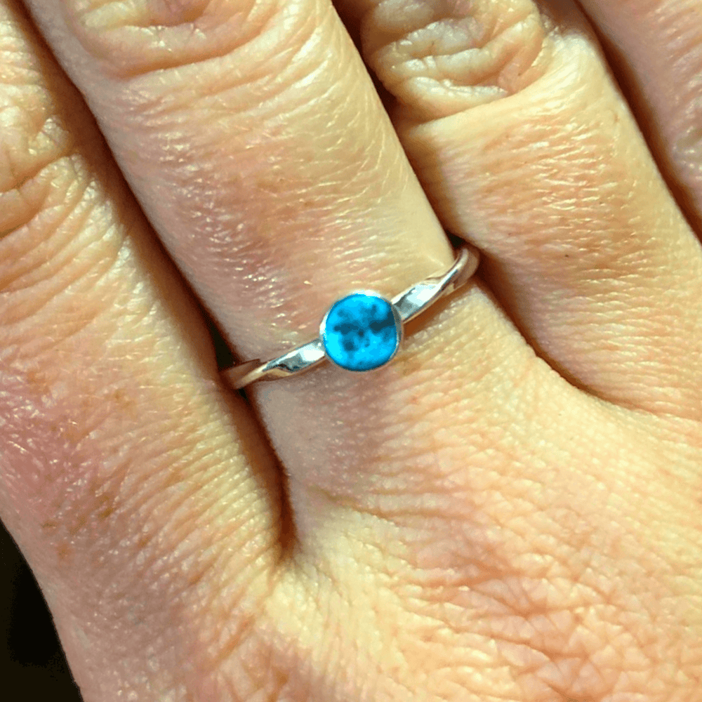 Twisted Ring with Turquoise